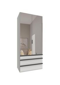 wimex Falttürenschrank »Oxford by fresh to go, in 3 Breiten und 2 Höhen, Made in Germany«, (mit Schubladen, wahlweise mit oder ohne Spiegel), mit...