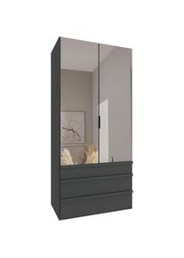 wimex Falttürenschrank »Oxford by fresh to go, in 3 Breiten und 2 Höhen, Made in Germany«, (mit Schubladen, wahlweise mit oder ohne Spiegel), mit...