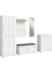 Inosign , Garderoben-Set »Aosta«, (Set, 6 St.), Aosta, Höhe 191 cm, Garderobenset, Flur, Diele , weiss , Masse B/H/T ca.: 285 x 191 x 35 cm bei...