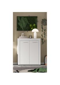 Schuhschrank »Aosta«, Schuhschrank, Höhe 191 cm, 4 Fächer, Garderobenschrank, Flur, Diele , weiss , Inosign
