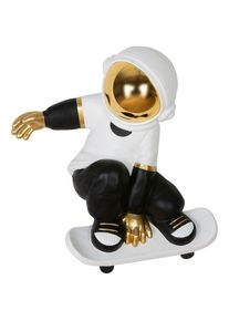 Wanddekoobjekt »Wandobjekt Astronaut Skateboard schwarz; weiss H. 44,5 cm«, (1 St.) , schwarz-weiss , Gilde