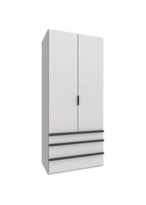 wimex Falttürenschrank »Oxford by fresh to go, in 3 Breiten und 2 Höhen, Made in Germany«, (mit Schubladen, wahlweise mit oder ohne Spiegel), mit...