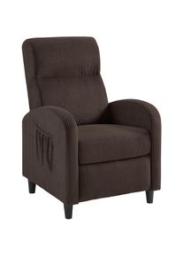Relaxsessel »Tom«, mit Relaxfunktion, inklusive seitlicher Tasche, TV-Sessel mit Funktion , braun , ATLANTIC HOME COLLECTION