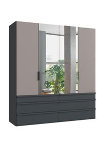 wimex Falttürenschrank »Oxford by fresh to go, in 3 Breiten und 2 Höhen, Made in Germany«, (mit Schubladen, wahlweise mit oder ohne Spiegel), mit...