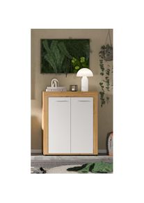 Schuhschrank »Aosta«, Schuhschrank, Höhe 191 cm, 4 Fächer, Garderobenschrank, Flur, Diele , braun , Inosign