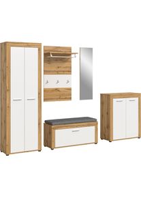 Inosign , Garderoben-Set »Aosta«, (Set, 6 St.), Aosta, Höhe 191 cm, Garderobenset, Flur, Diele , weiss , Masse B/H/T ca.: 285 x 191 x 35 cm bei...