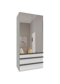 wimex Falttürenschrank »Oxford by fresh to go, in 3 Breiten und 2 Höhen, Made in Germany«, (mit Schubladen, wahlweise mit oder ohne Spiegel), mit...