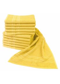 Handtücher »Saphir Friseurhandtücher«, (Packung, 12 St.), Farbecht und besonders strapazierfähig, 34x90 cm , gelb , Dyckhoff