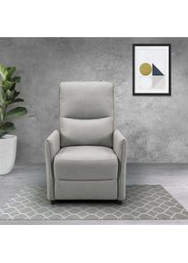 Relaxsessel »CURRIE, mit Liegefunktion, Webstoff-Bezug, Federkern,«, Ruhe-Sessel, Lese-Sessel, TV-Sessel , grau , Inosign