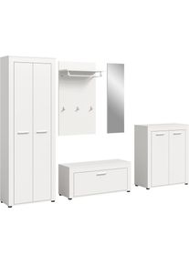 Inosign , Garderoben-Set »Aosta«, (Set, 5 St.), Aosta, Höhe 191 cm, Garderobenset, Flur, Diele , weiss , Masse B/H/T ca.: 285 x 191 x 35 cm bei...