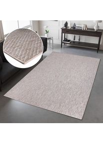 Teppich »Elsa, In- und Outdoor geeignet« rechteckig 3 mm Höhe Sisal-Optik, Wetterfest & UV-beständig, Boho, Wohnzimmer, Camping , beige , my home ,...