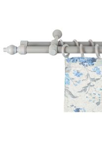 SN DECO GROUP, SN DECO GROUP Gardinenstange &raquo;Filigrano&laquo; 2 l&auml;ufig-l&auml;ufig Fixmass 28 mm, Holz, verschiedene L&auml;ngen und Farben, Komplettset, grau 