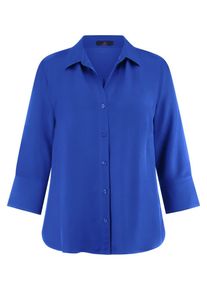 Emilia Lay - Bluse mit 3/4-Arm, blau, Gr. 50, Viskose