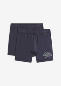 Lange Boxershorts eng mit Bio-Baumwolle (2er Pack) in blau, Grösse 7 (XL), 95% Baumwolle, bonprix