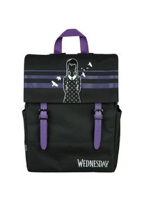 Undercover, Unisex, Undercover Rucksack &raquo;Wedenesday&laquo;, schwarz, lila, B/H/T: 39cm x 30,5cm x 9cm, Schulrucksack &raquo;Wednesday&laquo;