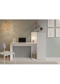 Home Affaire Schreibtisch »ELLETE Computertisch mit viel Stauraum, Masse B/T/H: 160/53,3/128,7 cm«, Bürotisch mit 1 Tür und mehreren Regalfächern , grau , Home...