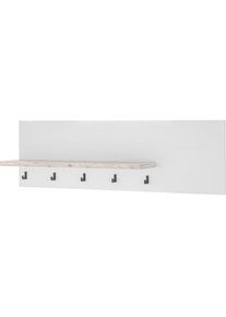 Küchenregal »Florenz, Wandboard in Pinie Weiss, Hängeregal, Wandregal«, im Landhausstil, Breite 130 cm, 28 mm starker Ablageboden , Home Affaire