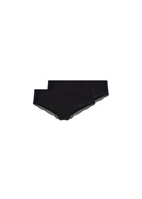 Skiny , Panty »Classicotton« 2er Pack, feminin, bequem, elastisch, mit Spitze, mit Stretch, Baumwollmix , schwarz , Hüftig geschnittene Cheeky...