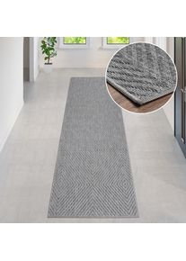 Läufer »Elsa«, rechteckig, 3 mm Höhe, In- und Outdoor geeignet, Sisal-Optik, Wetterfest & UV-beständig, Boho , grau , my home