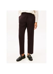 Tommy Hilfiger, Unisex, Anzughose &raquo;TIMELESS WOOL SLIM STRT PANT&laquo; mit Wolle, deep burgundy, 34, N-Gr, Webhose von Tommy Hilfiger Womanswear