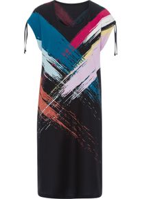 Damen Sommerkleid mit platziertem Druck schwarz
