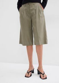 Bermuda aus flie&szlig;endem Lyocell in grau, Gr&ouml;sse 46, bonprix