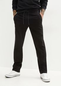 Relaxed Fit Chino-Stretch-Schlupfhose Straight in schwarz, Grösse 46, bonprix
