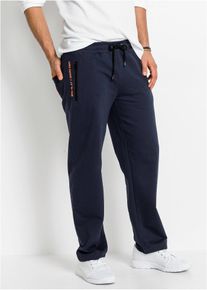 Jogginghose mit praktischen Reißverschlusstaschen in blau, Grösse 64/66 (3XL), 100% Baumwolle, bonprix