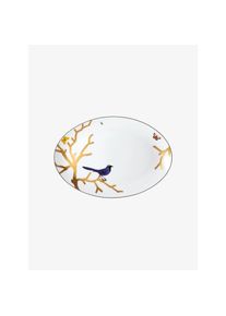 Bernardaud Servierplatte AUX Oiseaux weiss/klein gemustert