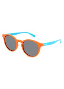Polaroid 207385 | Kinder-Sonnenbrille | Panto | Fassung: Kunststoff Orange | Glasfarbe: Grau Vollfarbig