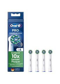 Oral-B , Aufsteckbürsten »Pro CrossAction«, X-förmige Borsten , weiss , DESIGNED & MADE IN GERMANY - Garantierte Passform mit allen...