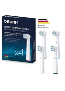 Beurer , Aufsteckbürsten »TB 30/50 Bürstenköpfe Sensitive, für elektrische Zahnbürsten«, Mit 2 Borstenarten & Schutzkappe, für gründliche Reinigung...