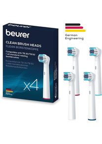 Beurer , Aufsteckbürsten »TB 30/50 Bürstenköpfe Clean, für elektrische Zahnbürsten«, Mit 2 Borstenlängen, Schutzkappe & farbigen...