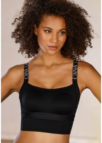 active by Lascana Witt Damen Sport-BH, schwarz, Größe 80B, 76% Polyamid, 24% Elasthan