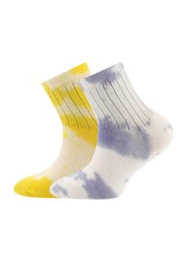 Ewers Socken M&auml;dchen Gr&ouml;&szlig;e 35/38 limone / dunkellila / wei&szlig;