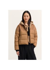 Bugatti , Kurzjacke »Regular Fit«, mit Kapuze, mit Kapuze und Kunstfell , Regular Fit für bequemen, femininen Schnitt