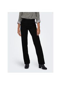 Only, Unisex, Only Anzughose &raquo;ONLRAFFY &ndash; Hose mit geradem Bein und Stretchkomfort&laquo; gerade Form, modisch, Web, Materialmix, schwarz, L (40), L&auml;nge 32, 