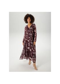 Aniston CASUAL , Maxikleid, mit trendfarbigem, grafischen Muster - NEUE KOLLEKTION , Gefüttertes Kleid aus zartem Chiffon