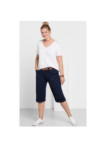 sheego, Unisex, 3/4-Hose, marine, 40, Normalgr&ouml;ssen, in 3/4-L&auml;nge