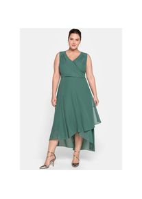sheego, Unisex, Abendkleid &raquo;Abendkleid&laquo;, opalgr&uuml;n, 56, Normalgr&ouml;ssen, V-Ausschnitt vorne und hinten