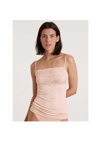 Calida , Spaghettitop »Sensual Secrets«, semitransparente Spitze, Viskose-Mix, Single Jersey, elastisch, weich , rosa , Damen-Top von Calida