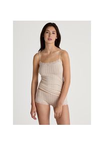 Calida , Spaghettitop »Etude Toujours«, Nadelstreifen-Optik, Spitze, elastisch, weich, Single Jersey Qualität , beige , Damen-Top von Calida