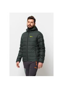 Jack Wolfskin, Herren, Daunenjacke &raquo;ATHER DOWN HOODY M RDS&laquo; mit Kapuze, schwarzolive, firefly, XXXL (60), Leichte Daunenjacke
