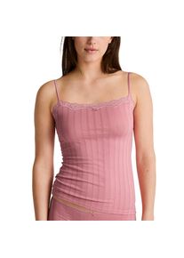 Calida , Spaghettitop »Etude Toujours«, Nadelstreifen-Optik, Spitze, elastisch, weich, Single Jersey Qualität , rosa , Damen-Top von Calida