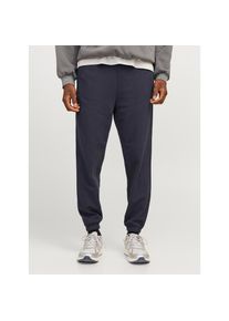 Jack & Jones Jack & Jones, Herren, Sweathose &raquo;JPSTGORDON mit Kordel und elastischem Bund&laquo; unifarben, modisch, regular fit, Baumwollmischung, schwarz navy, XS, N-Gr