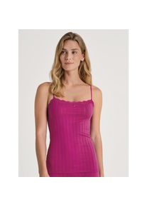 Calida , Spaghettitop »Etude Toujours«, Nadelstreifen-Optik, Spitze, elastisch, weich, Single Jersey Qualität , lila , Damen-Top von Calida