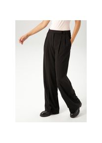 Aniston CASUAL , Anzughose, mit Bundfalten - NEUE KOLLEKTION , schwarz , Lässig geschnittene Hose aus elastischer Stoff-Qualität