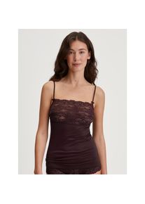 Calida , Spaghettitop »Sensual Secrets«, semitransparente Spitze, Viskose-Mix, Single Jersey, elastisch, weich , schwarz , Damen-Top von Calida