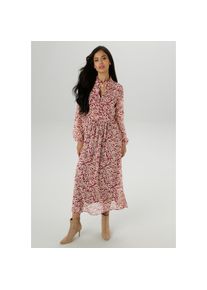Aniston SELECTED , Maxikleid, mit aufwendiger und dekorativer Biesenverarbeitung - NEUE KOLLEKTION , Kleid aus transparenten Polyester-Chiffon und...