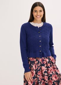 Gilet bavarois en maille en bleu, Taille 32/34 (XS), Couleur/Motif: bleu nuit, bonprix